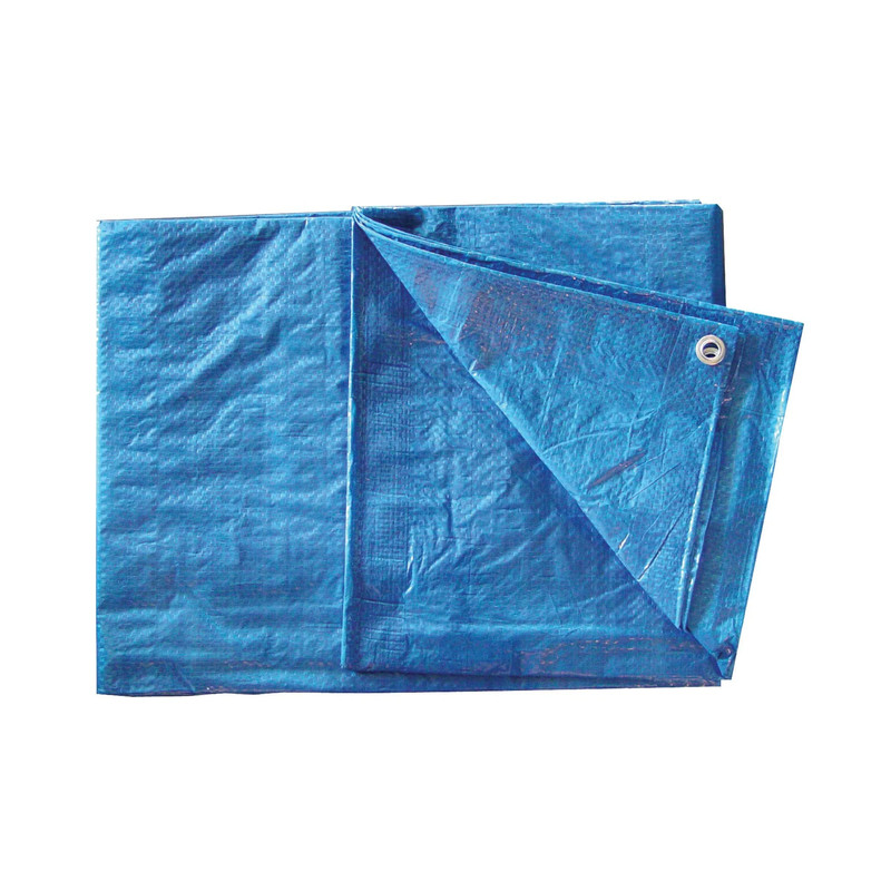 Tear-Resistant Polyethylene Tarp - Blue - Size:16&apos; x 20&apos;